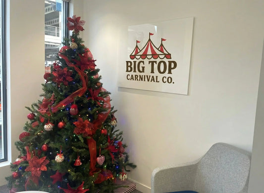 The Tree is Up at Big Top Carnival Co.! 🎄 - Big Top Carnival Co.