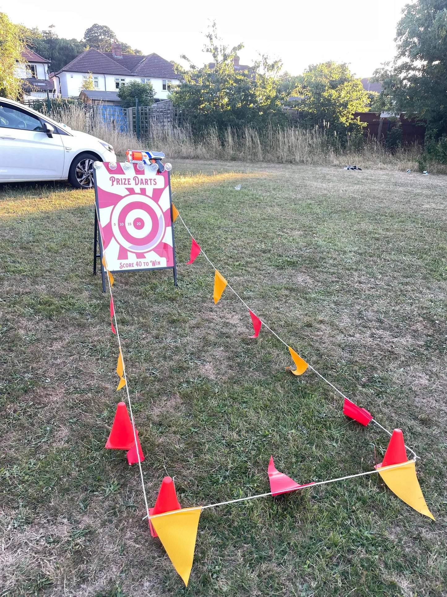 Prize Darts gameboard, Nerf shooter