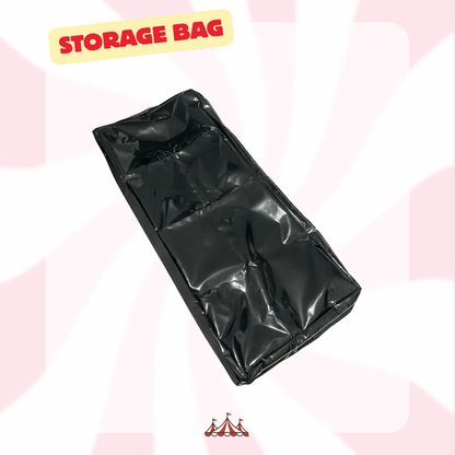 Professional-grade 620g gloss PVC storage bag in black, designed for protecting retro carnival games during transport and storage.